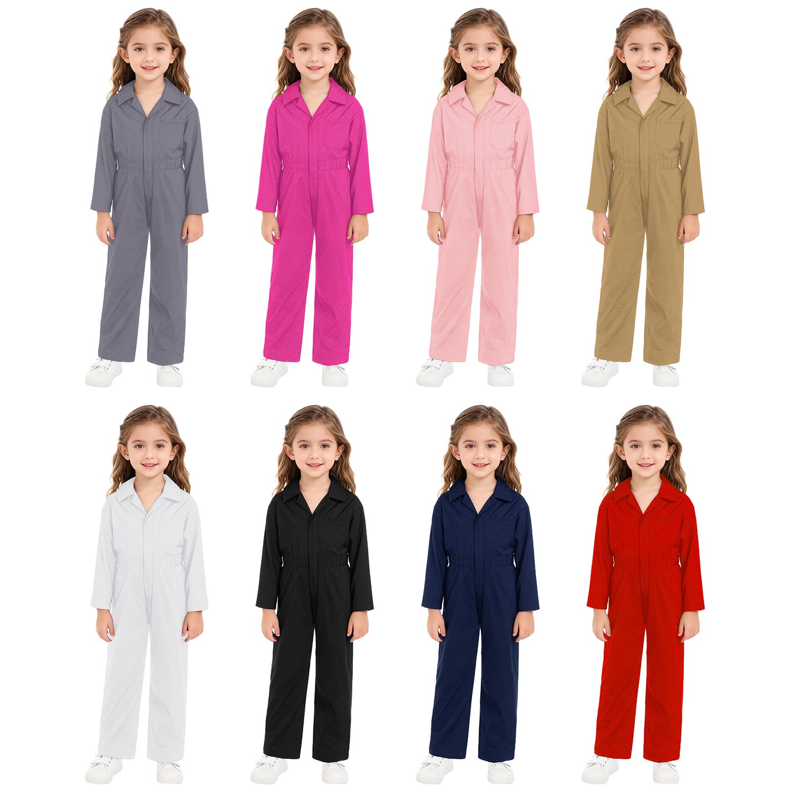 Kids One Piece Tracksuit Overalls Playsuit Boilersuit Jumpsuit All in Coverall