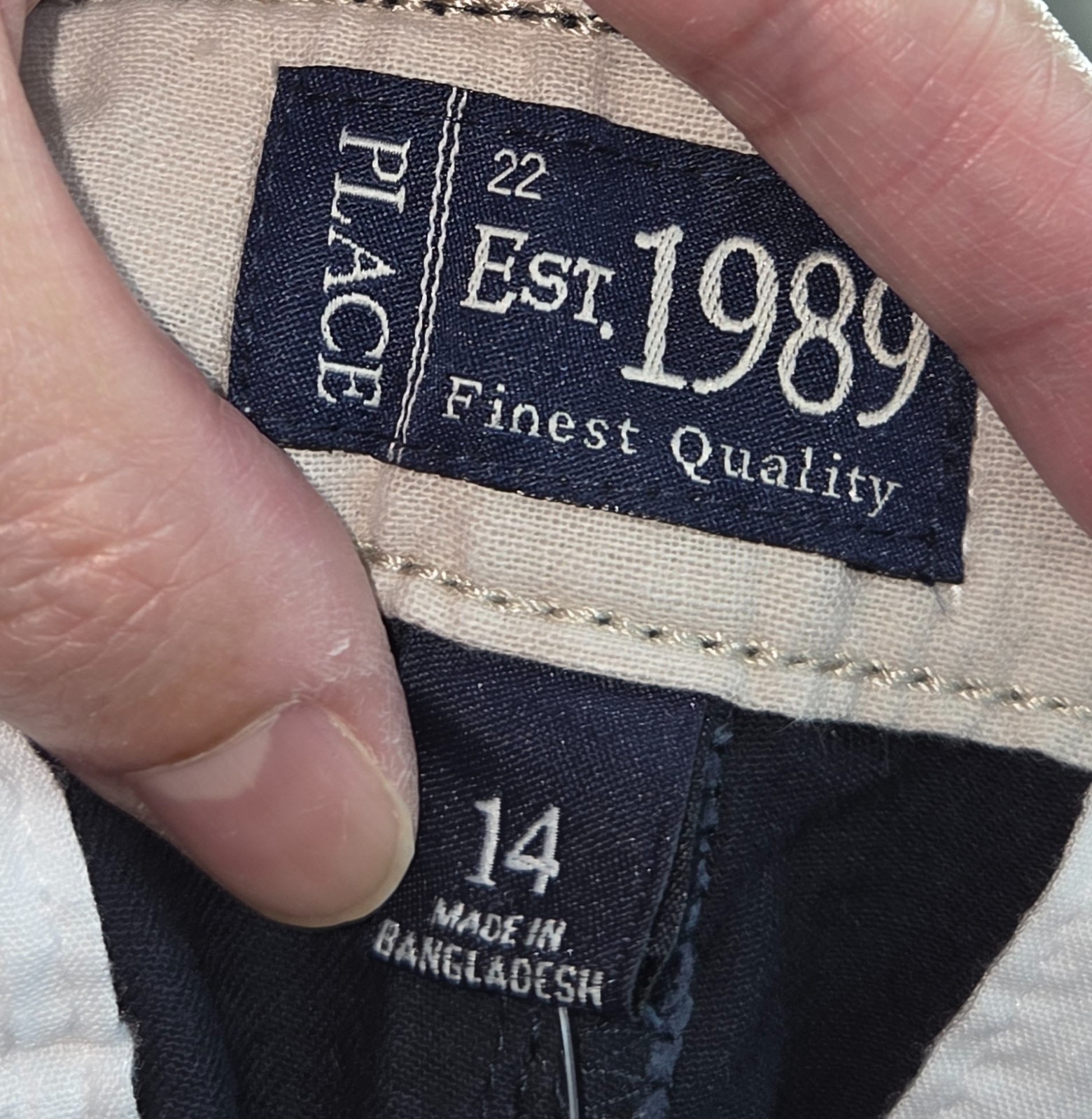 Lot of 2 The Children’s Place Boys Chino Pants Size 12 & 14 Navy & Khaki Uniform