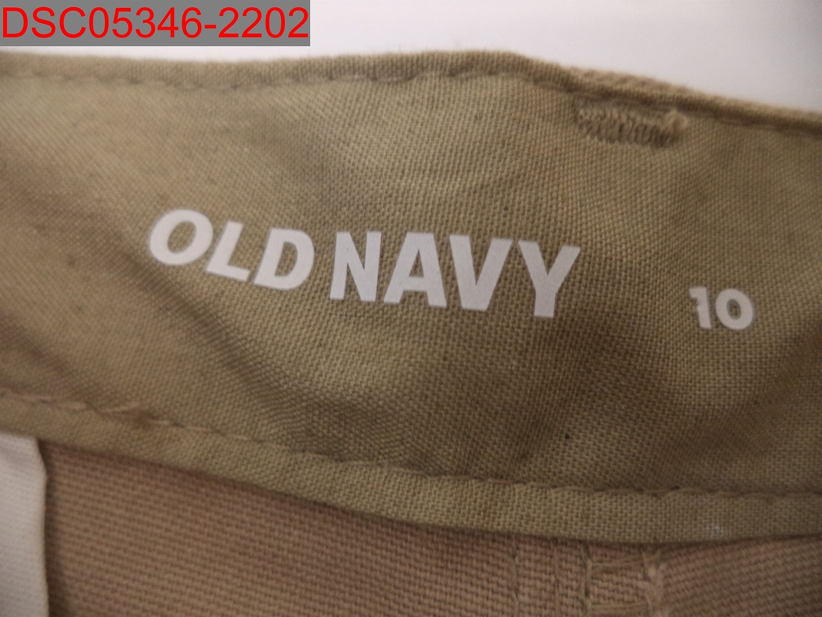 Old Navy Boys Khaki Skinny Built In Flex Adjustable Waist Uniform Pant, Size 10