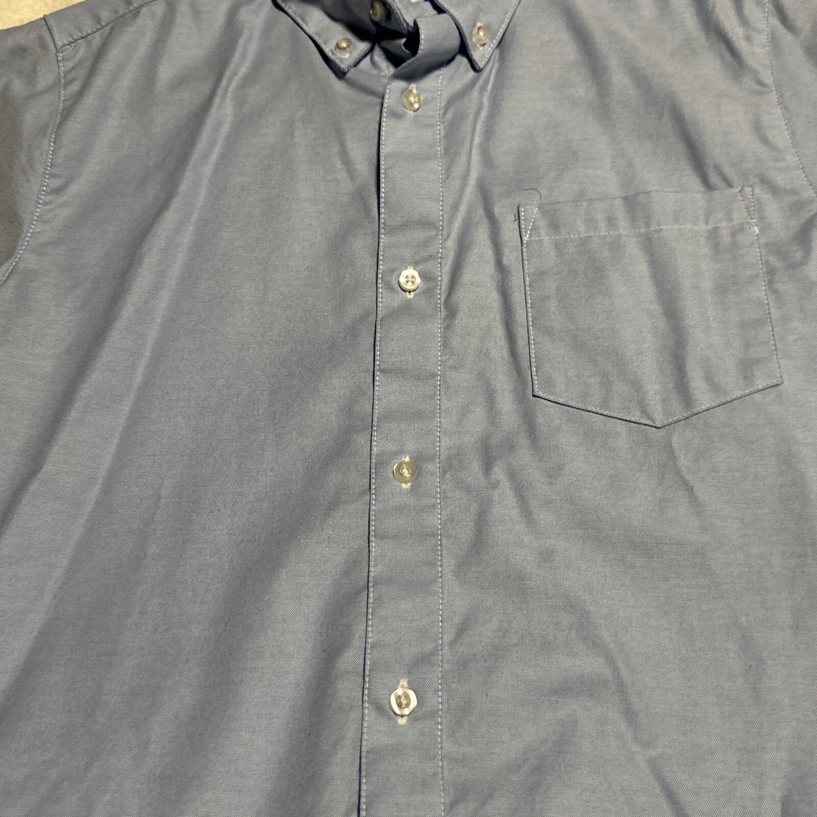French Toast Size 14 Short Sleeve Button Down Uniform Shirt Light Blue (#11)
