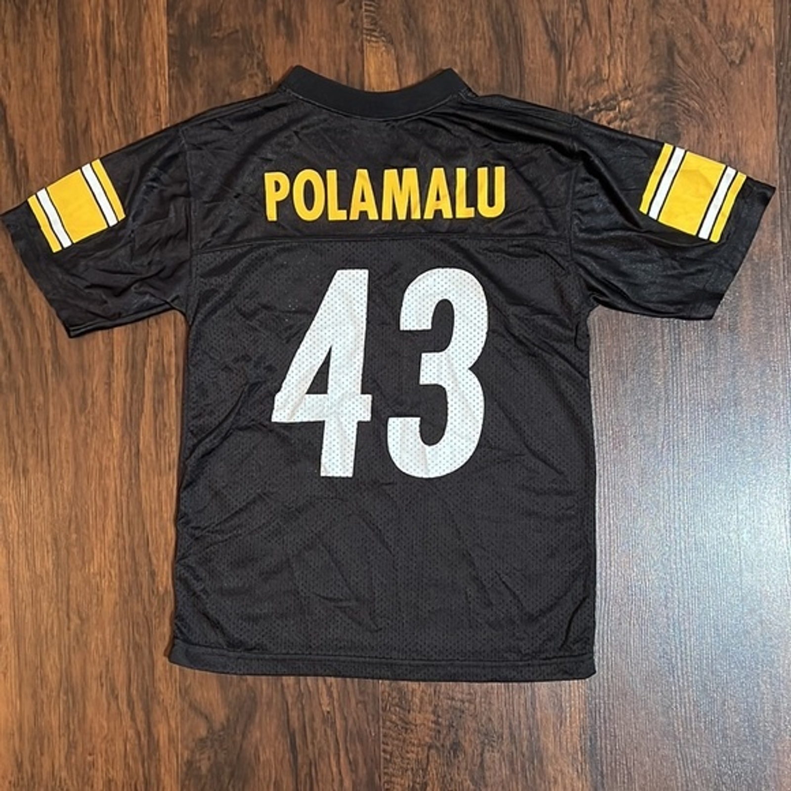 NFL Pittsburgh Steelers Football Jersey #43 Troy Polamalu Size: M (Boy)