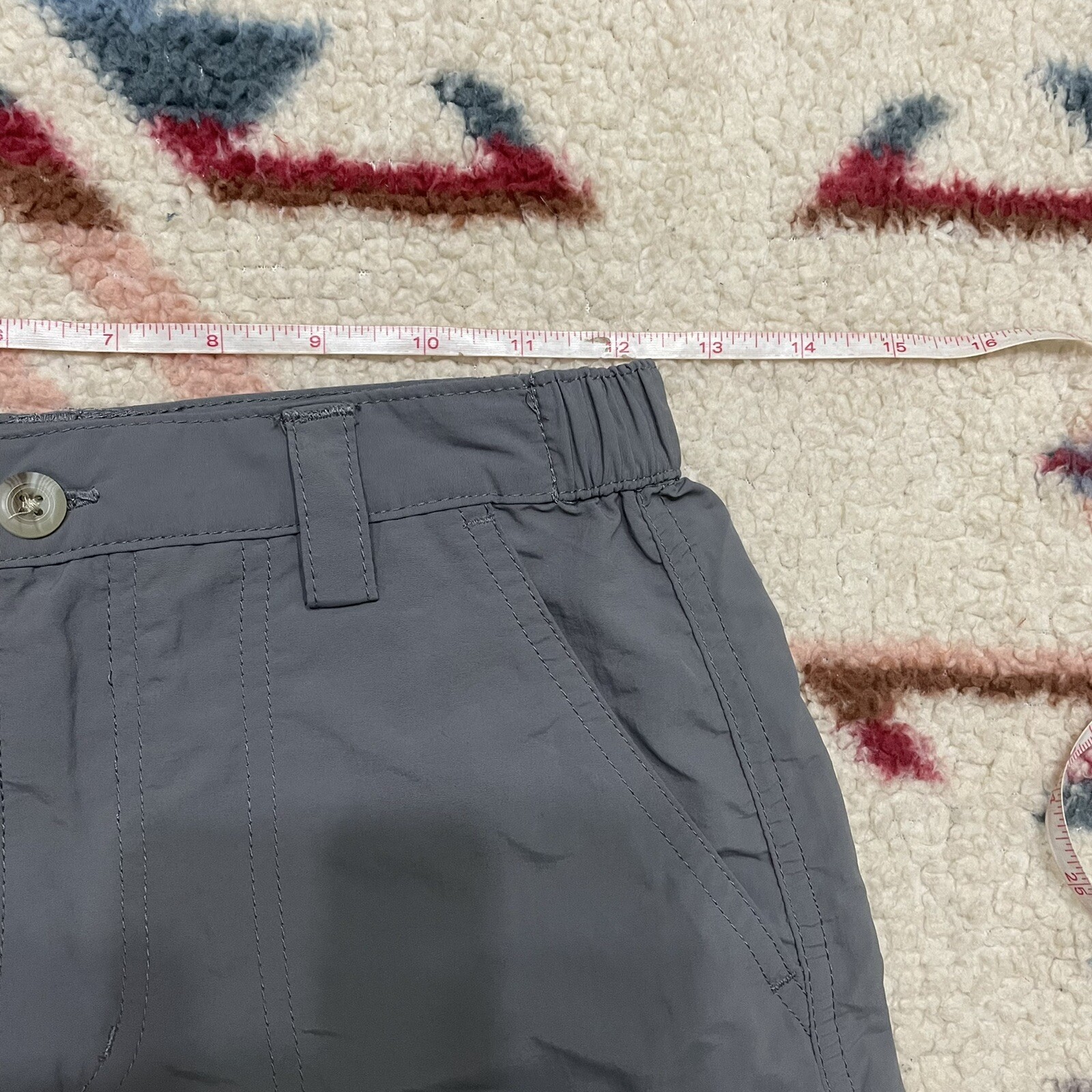 White Sierra Youth Boys Trail Cargo Shorts Gray Size M
