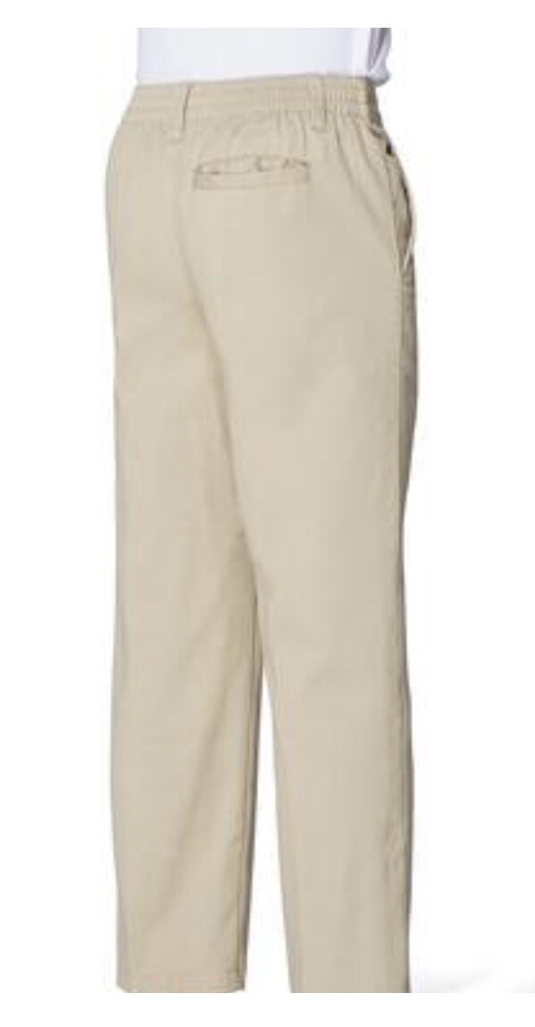 French Toast Tan Khaki School Uniform Dress Pant Relaxed Fit Pull On Boys Sz 20