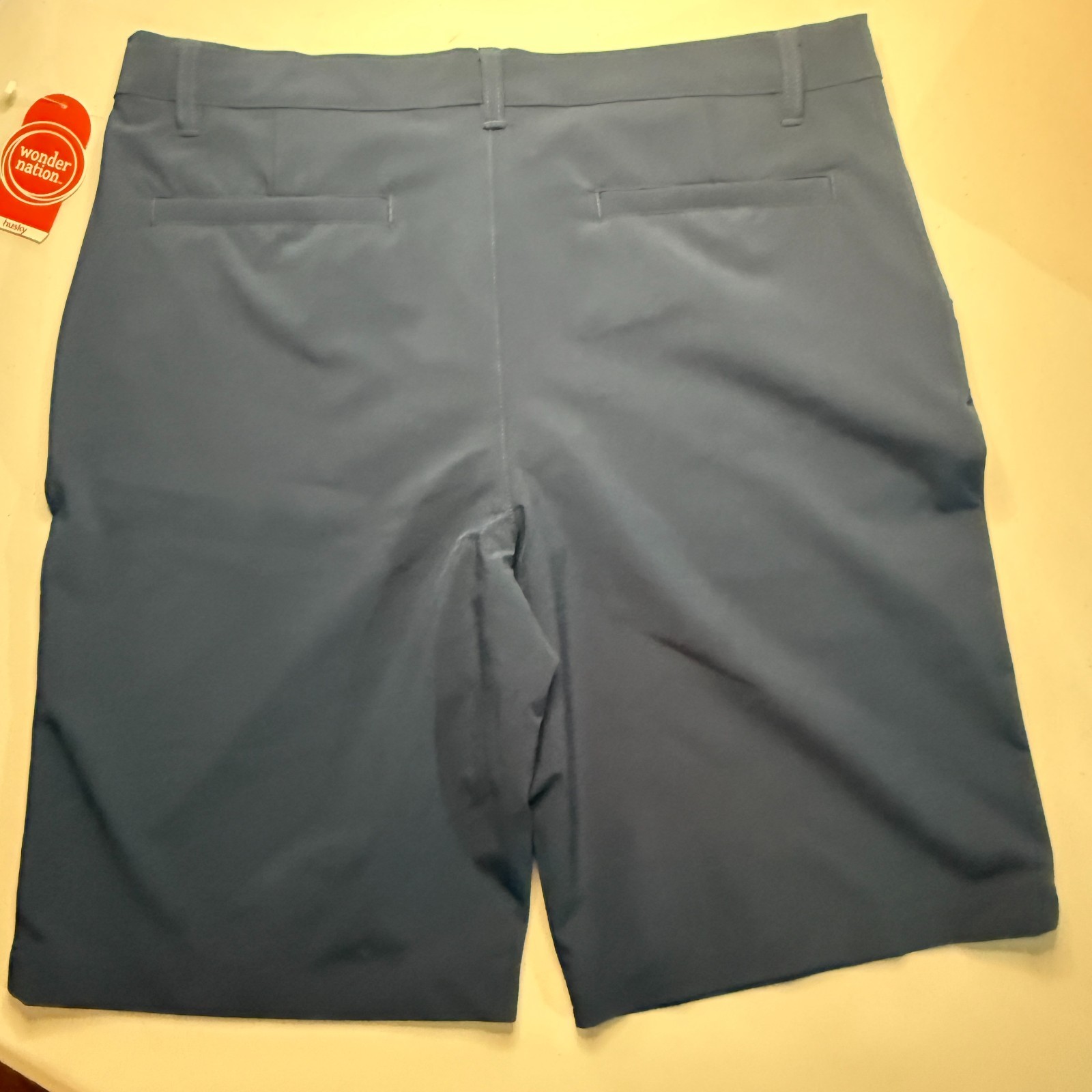 Wonder Nation Boys School Uniform Stretch Performance Shorts Navy Size 16 Husky