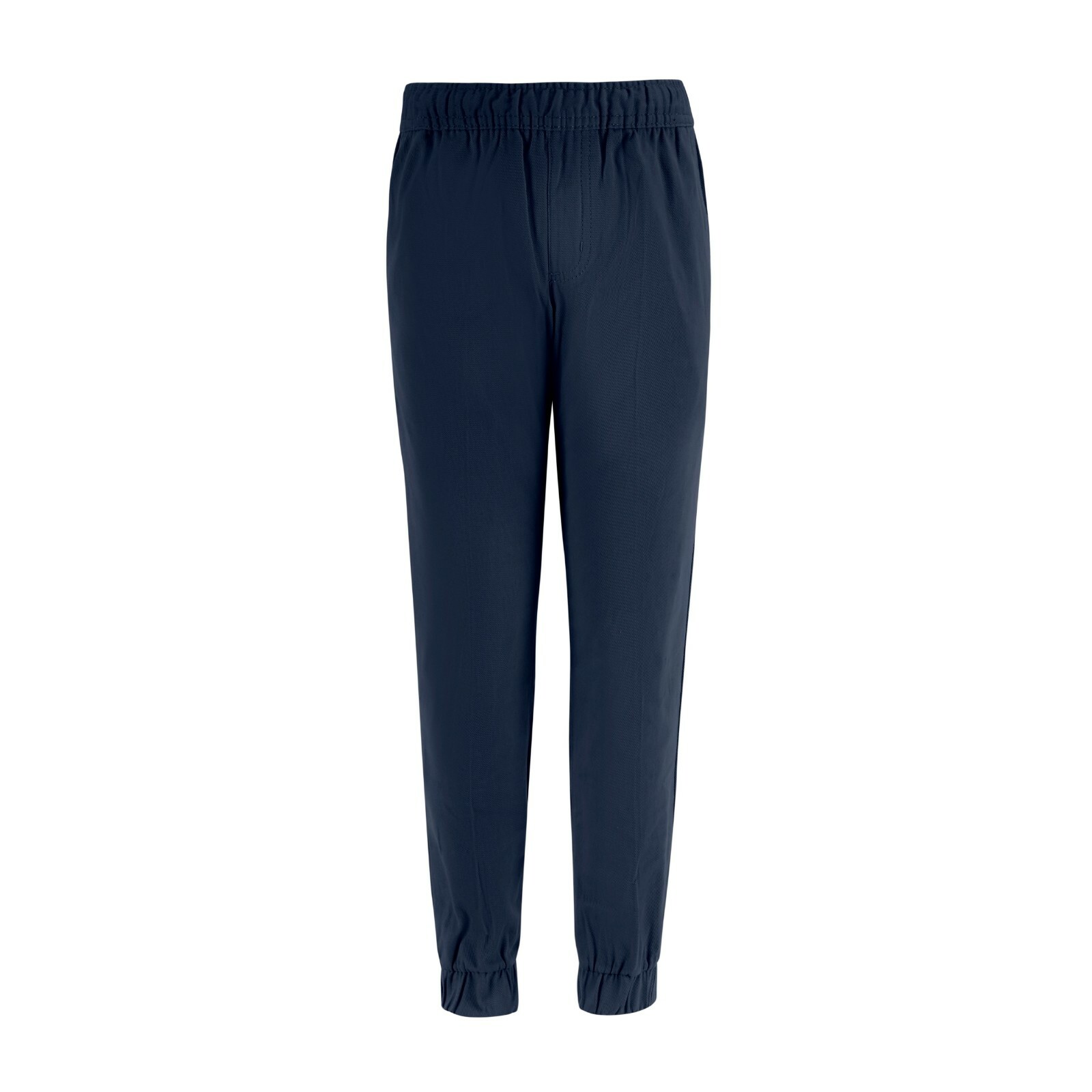 MENS UNISEX ATHLETIC-INSPIRED UNIFORM TWILL JOGGER PANTS PULL UP WITH DRAWSTRING
