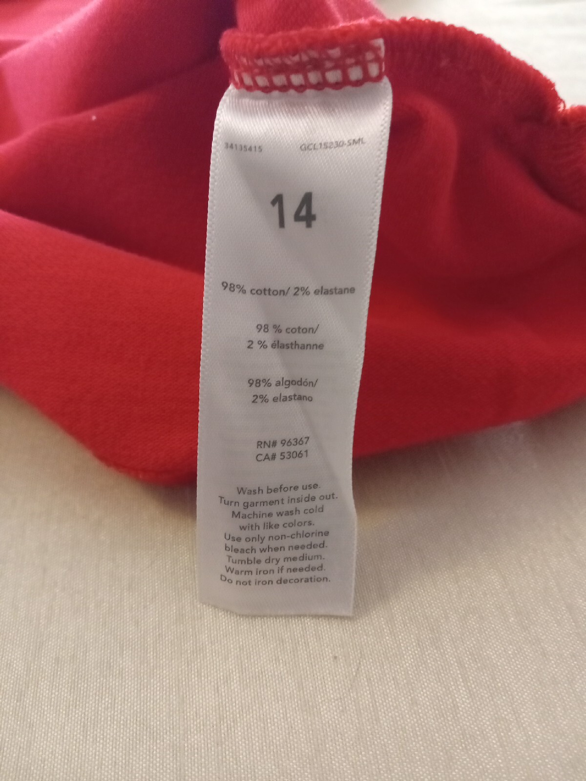 Boy Oshkosh B’gosh Uniform Red Polo Shirt (Size 14)