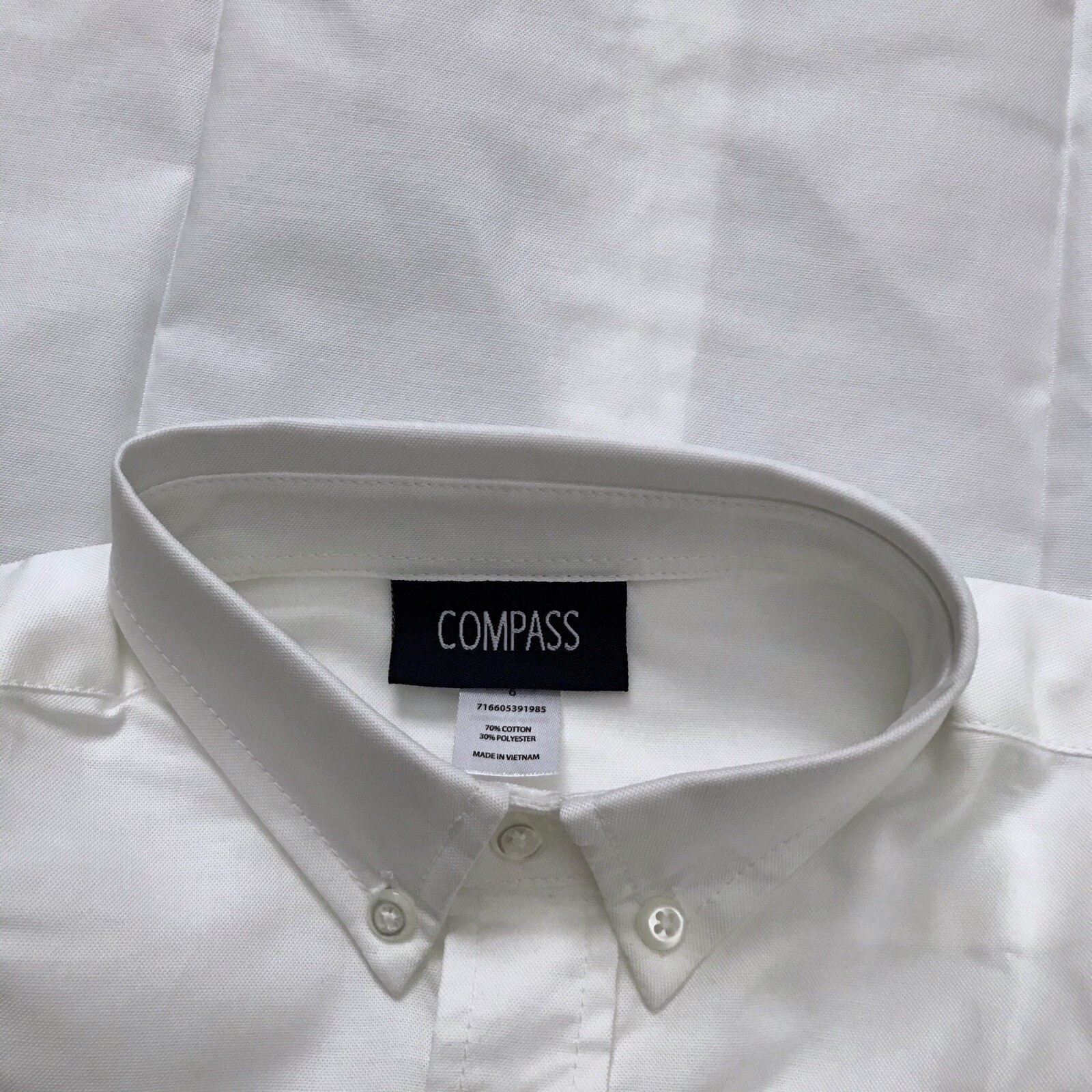 Compass NWOT Button Down School Uniform Unisex Kids 6