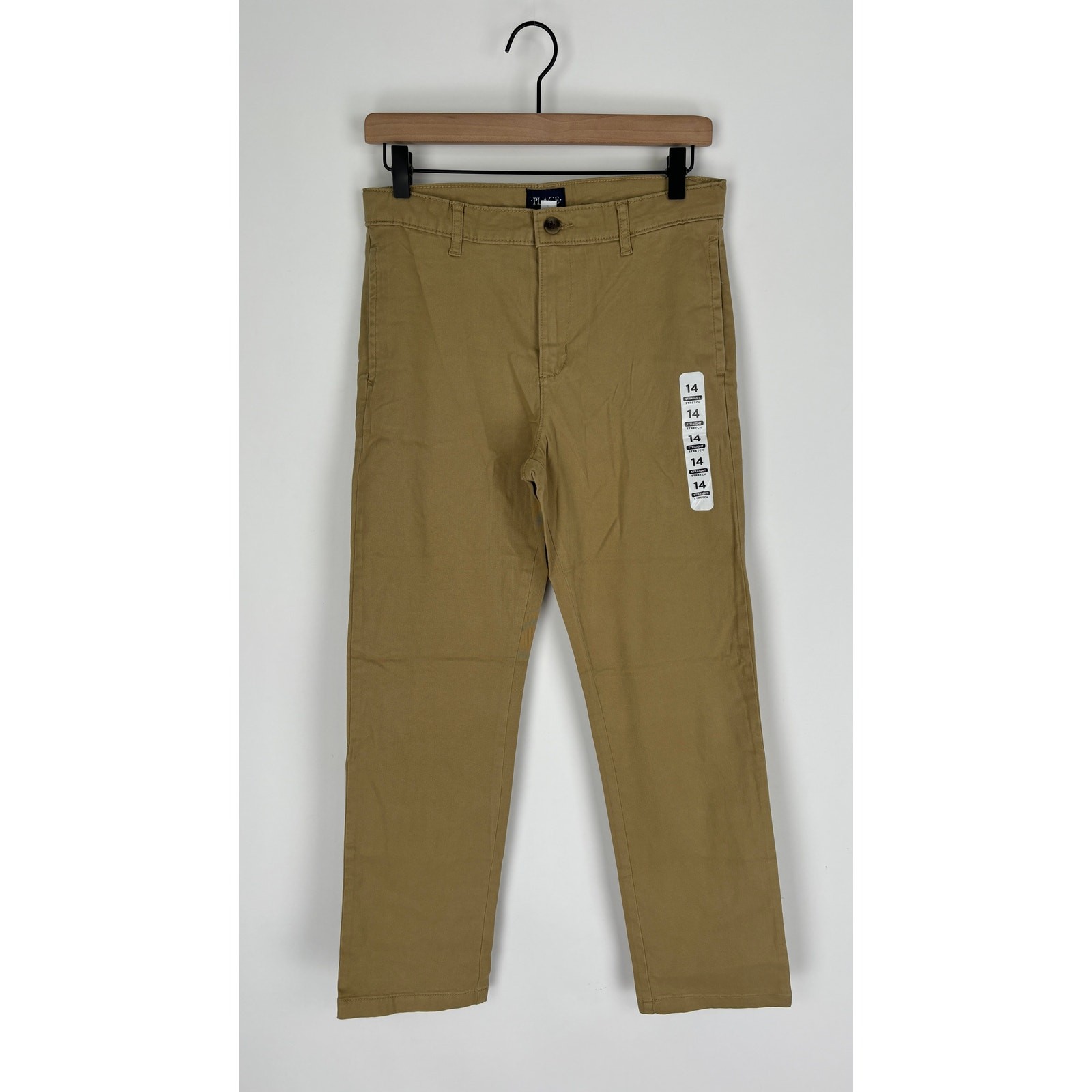 The Childrens Place Boys Uniform Stretch Chino Pants Set Of 2 Flax Tidal Size 14