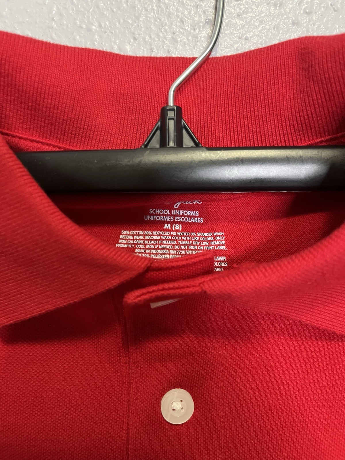 Lot of 3 Red Polo Shirts School Uniform Cat & Jack Size 8 NWT