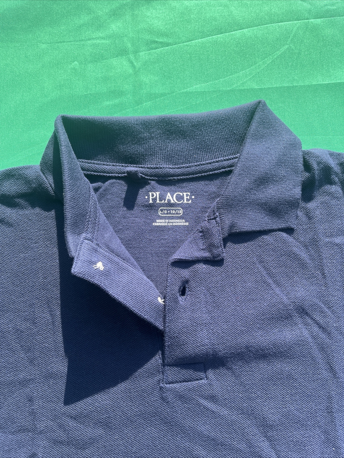 Children’s Place Polo Shirt Boys Size 10/12 Navy School Uniform Short Sleeve