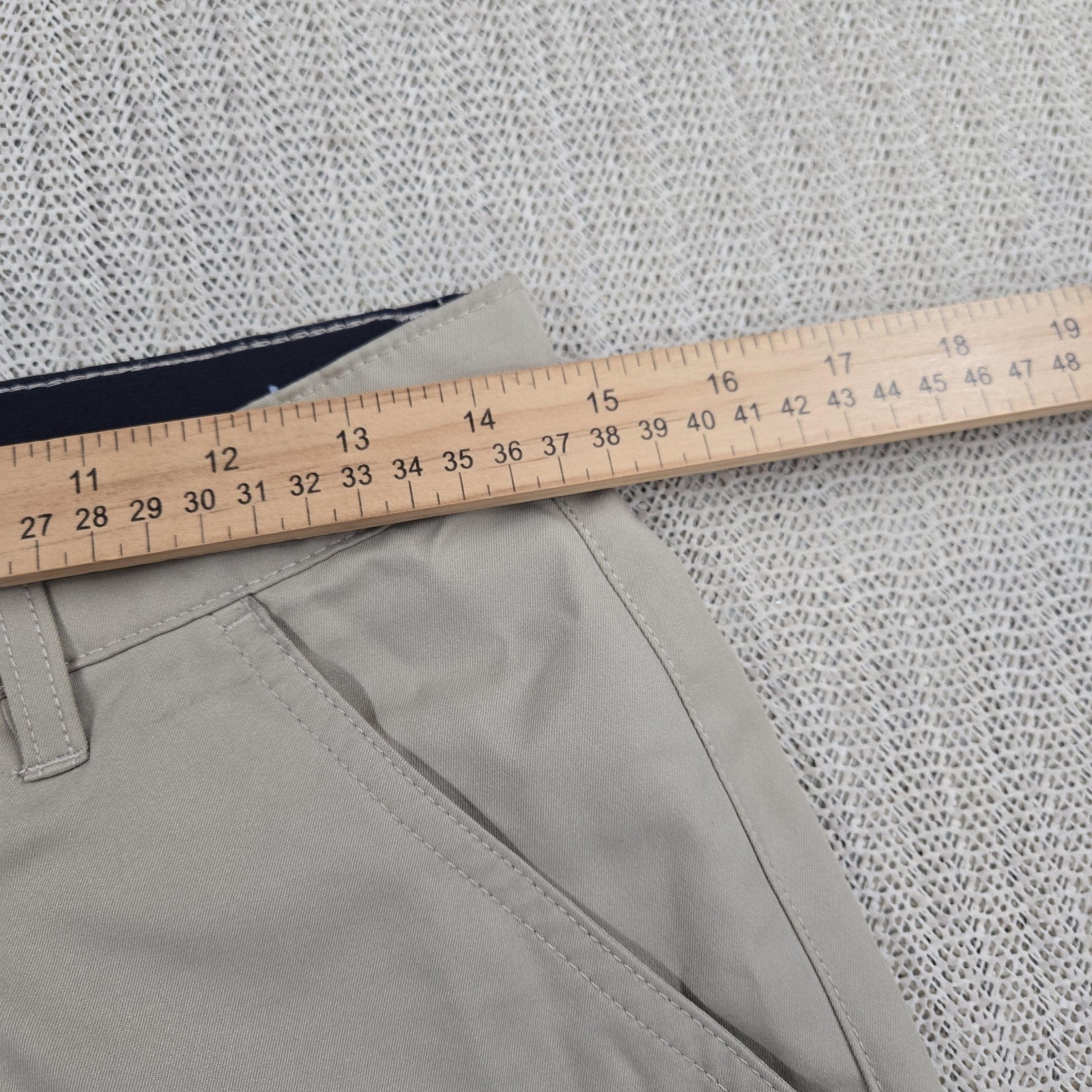 French Toast Uniform Shorts Boys 16 Beige W28 Flat Front School Polyester