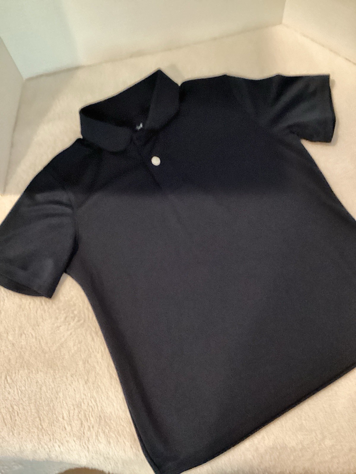 “Boys Size 10-12 Shirts School Uniform Or Casual – 1 Navy, 1 White
