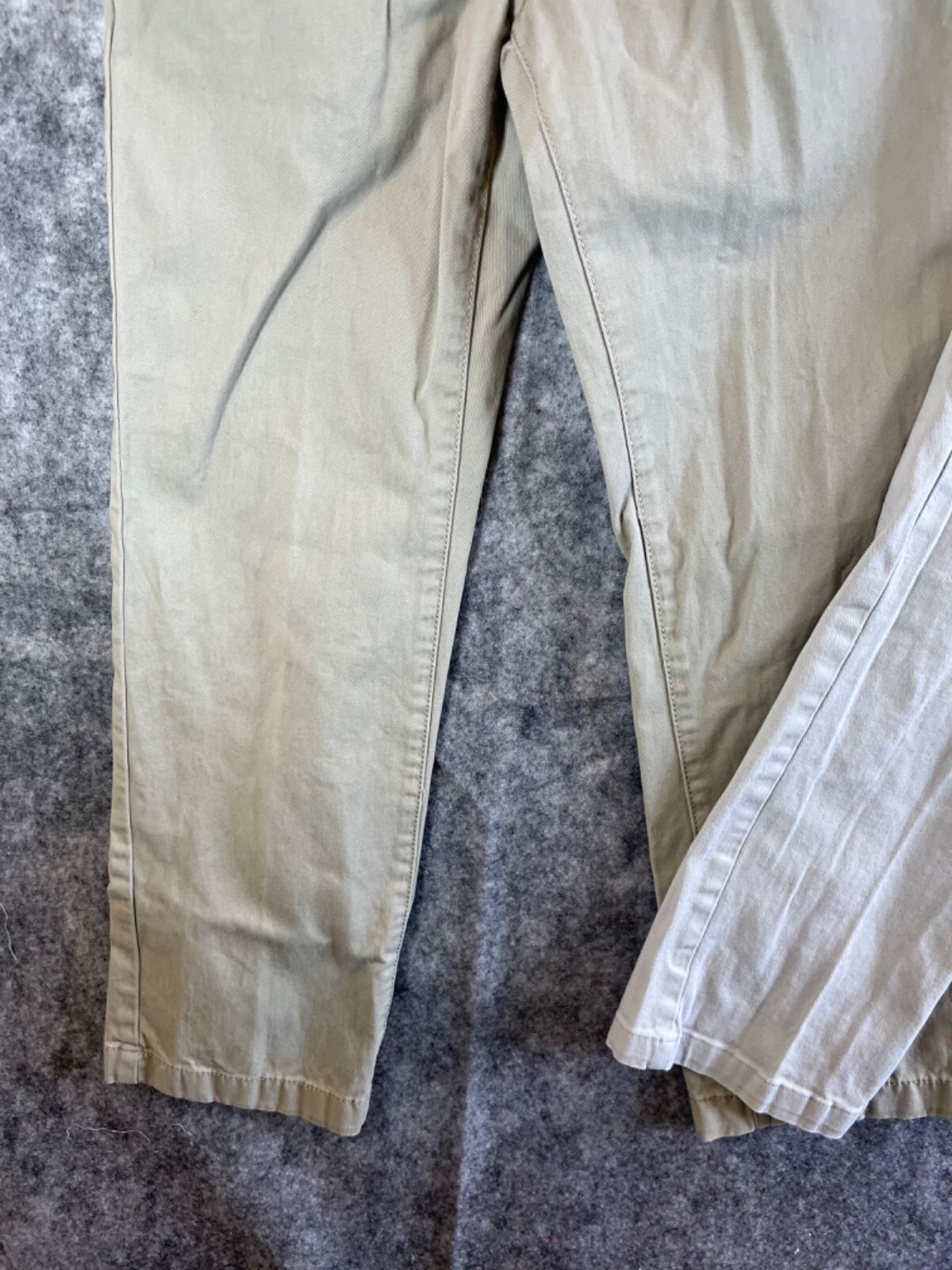 2 Pair-Boys George & Crazy Sz 10 khaki flat front adjust waist uniform pants