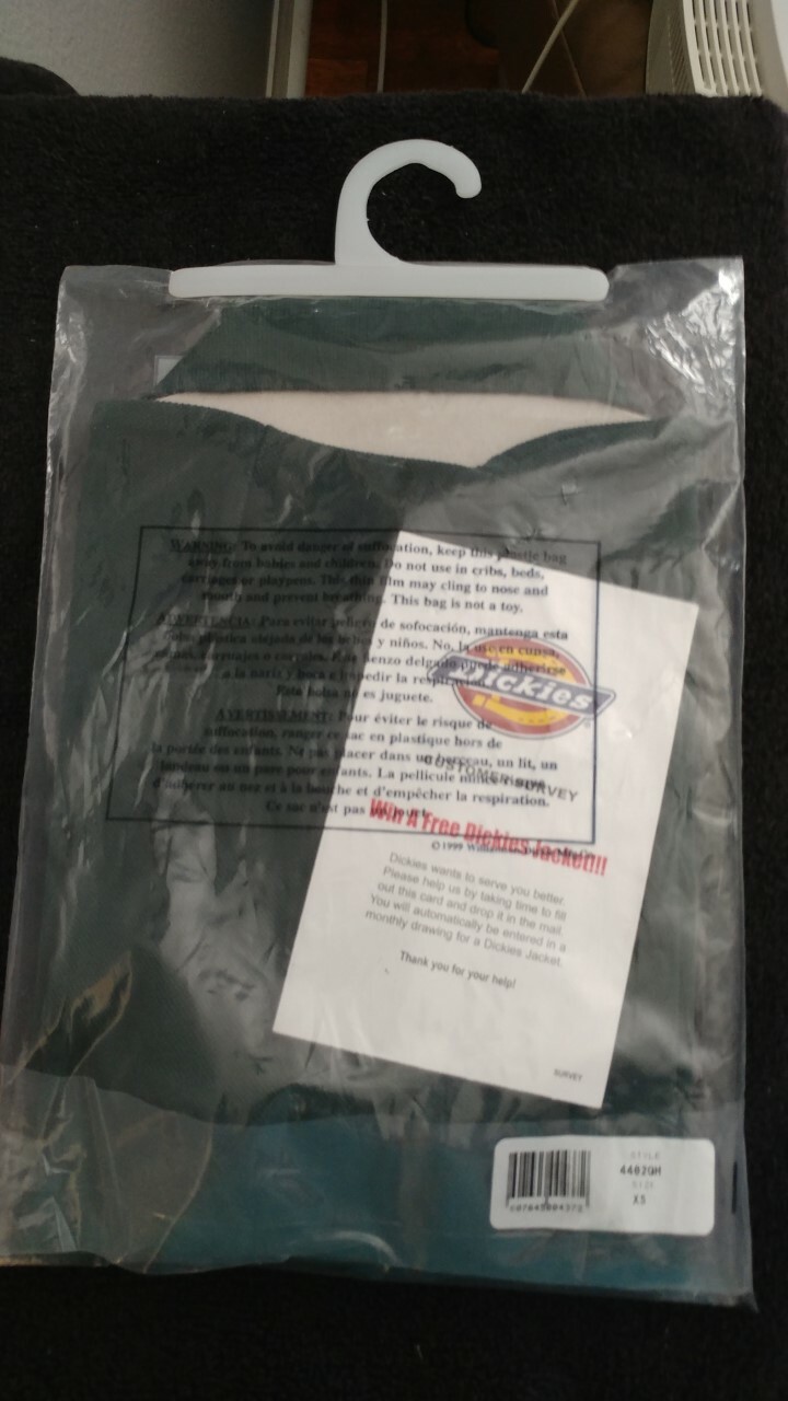 Dickies Kids Long Sleeve Polo Shirt Uniform – Green- Size XS (4) – New