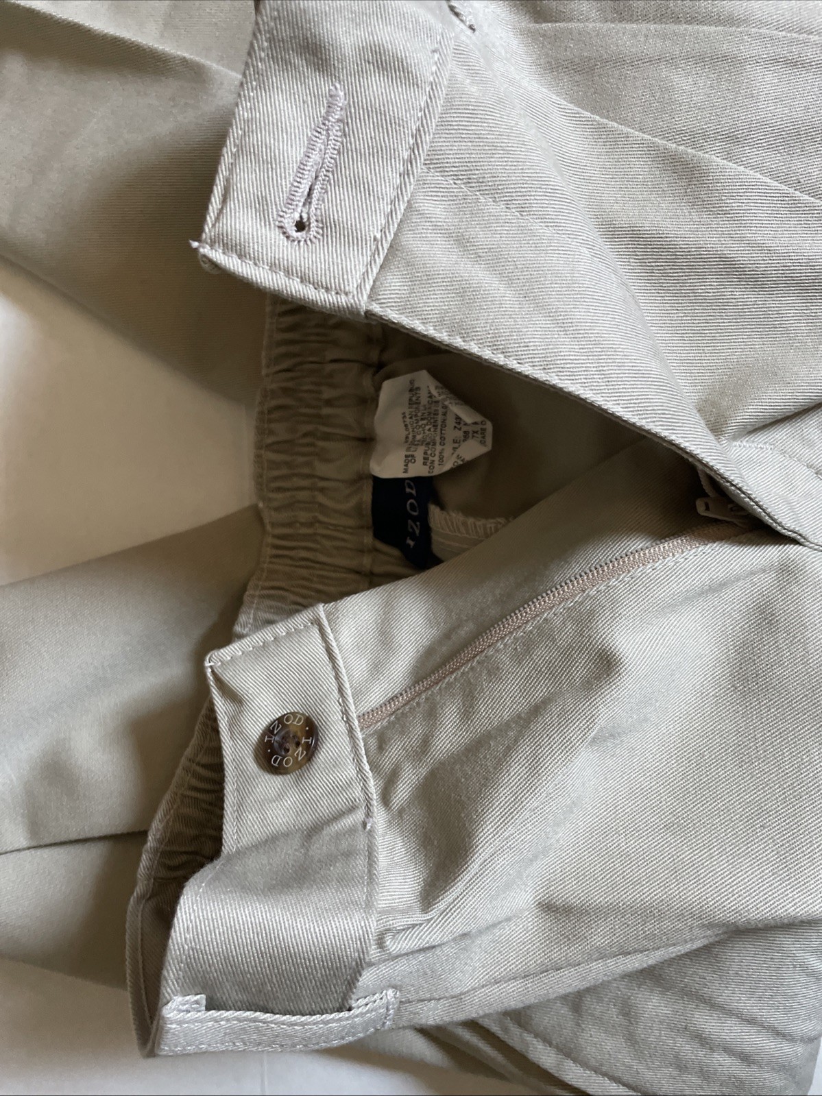 Vintage NOS NWOT Izod Boys 7X Regular Khakis School Uniform