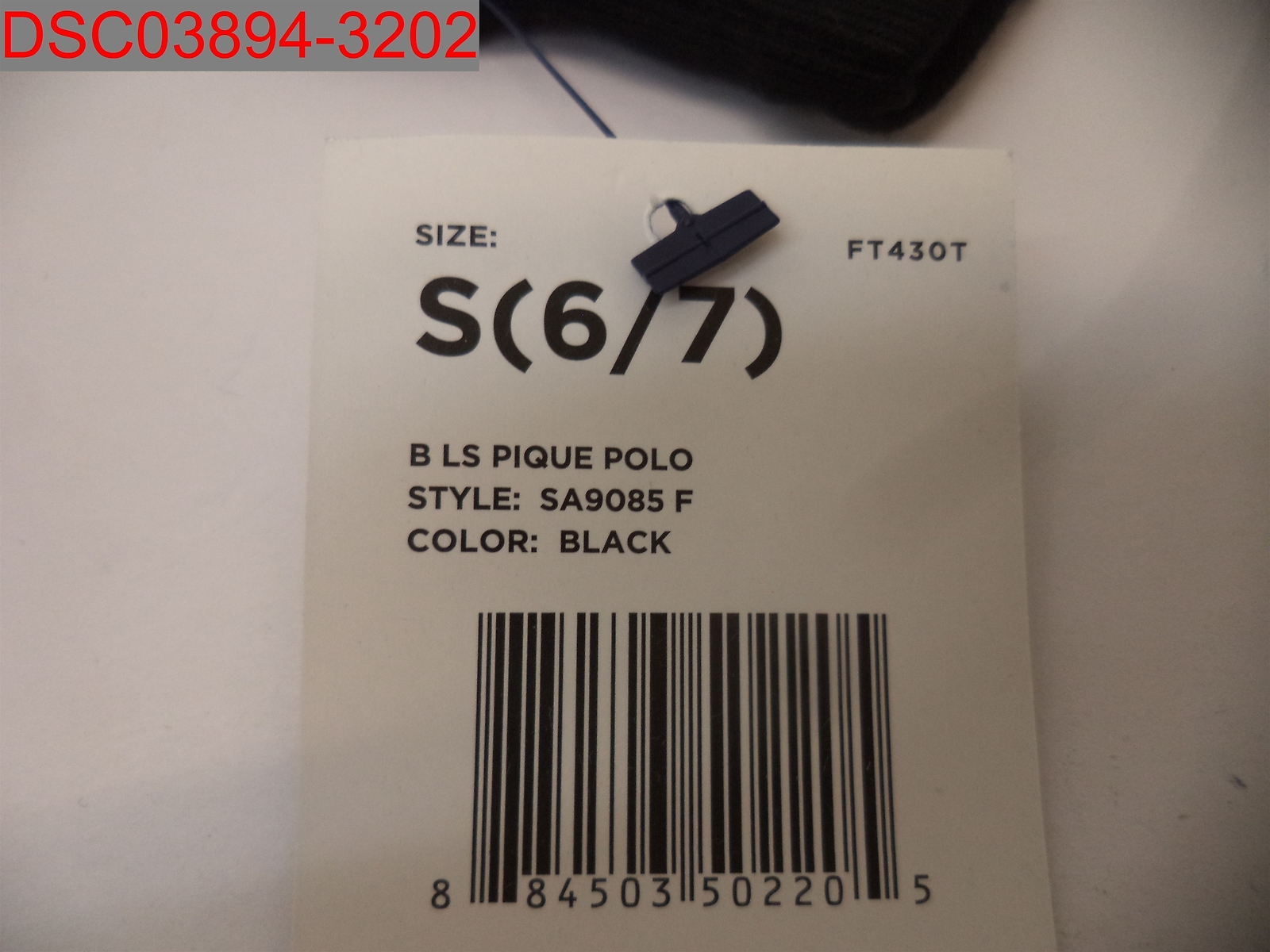 French Toast Boys Black Long Sleeve Uniform Pique Polo Shirt S(6/7) 884503502205
