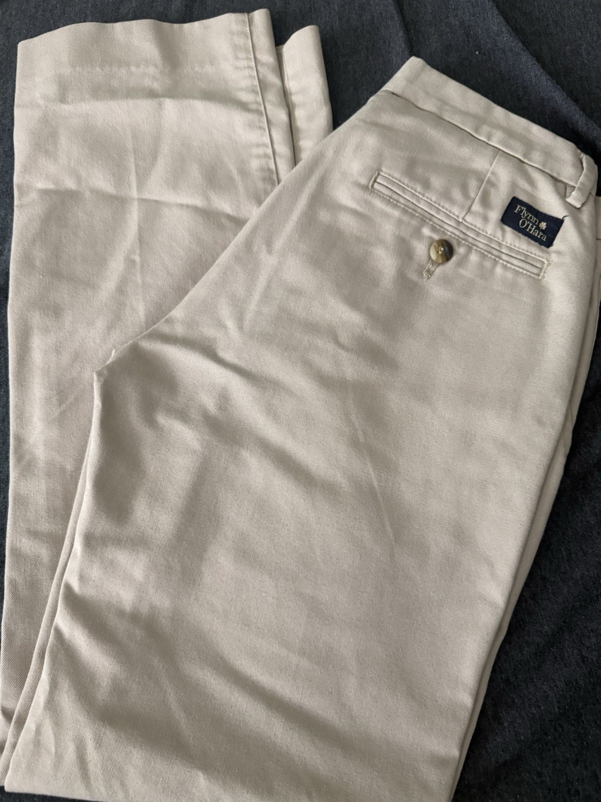 1 pair of Flynn & O’Hara Mens Beige/Khaki School Uniform Pants Size 29×30