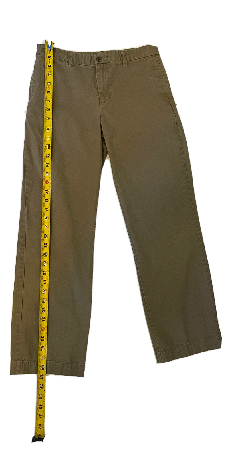 Chaps Boys Pants Size 16 Classic Chino Fit Flat Front Brown Zip Button Closure