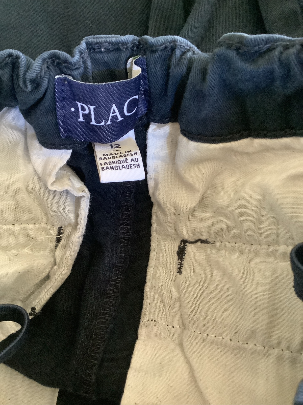 Place Set Of 2 School Uniform Pants Size 12 Boys Adjustable Waist Blue