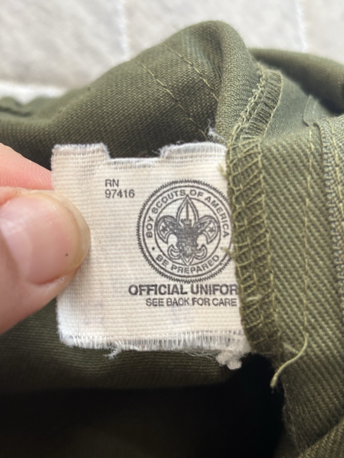Boy Scouts Pants Youth 32×32 Green Official Uniform Twill Cargo 27×33.5*