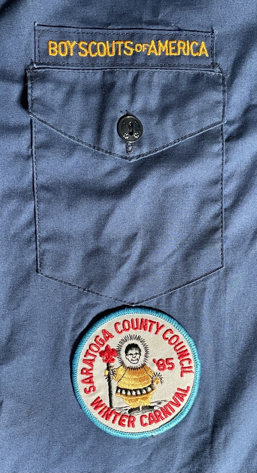 Vintage Boy Scouts of America Official Youth 16 Shirt Long Sleeve Button Down