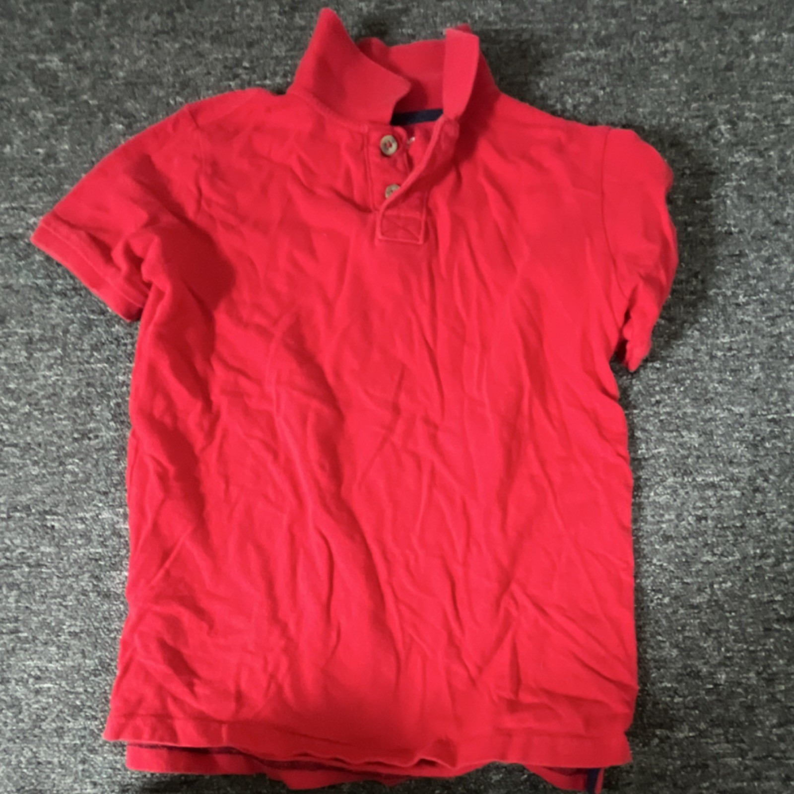 Boys Polo Shirt Lot 5pc M (8/10) Cotton Red/White/Blue