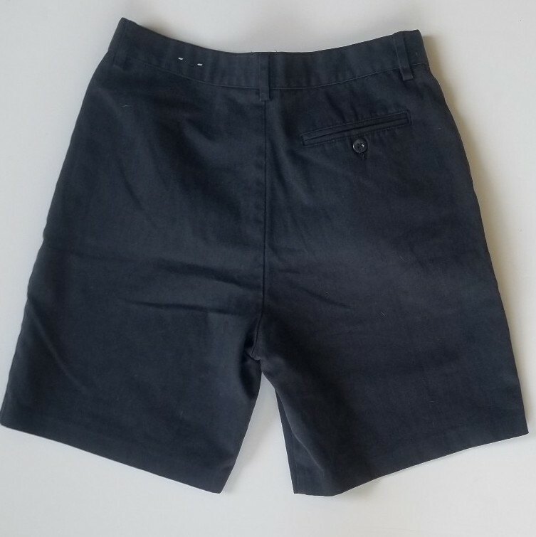 School Uniform Navy Shorts Adjustable Waistband Sz 12H 65% Polyester 35% Cotton