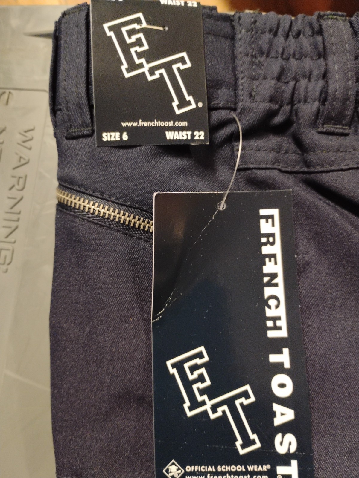 New With Tags French Toast School Uniform Size 6 Waist 22 Relaxed Navy Pants C19