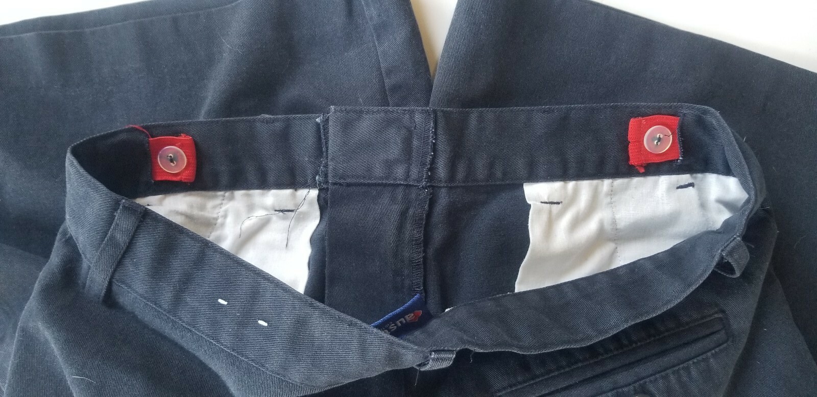 School Uniform Navy Shorts Adjustable Waistband Sz 12H 65% Polyester 35% Cotton