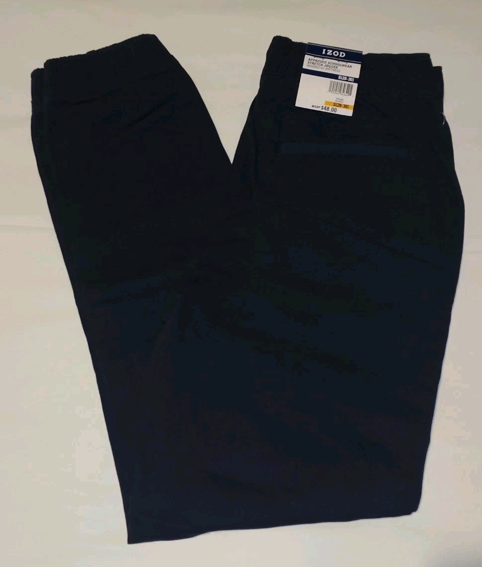 Izod Stretch Jogger Navy Small 28 X 30 Approved Schoolwear NWT