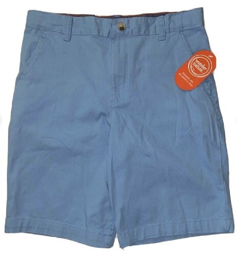 Wonder Nation Boys School Uniform Blue Flat Front Shorts Size 18. New With Tags.