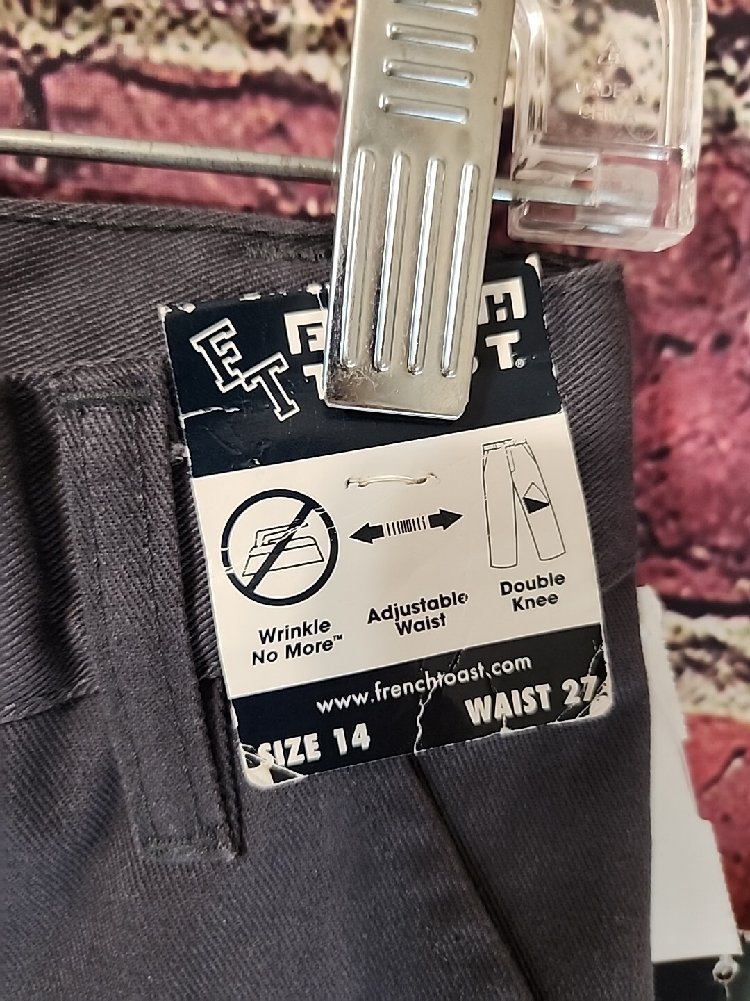 French Toast Schoolwear Relaxed Fit Uniform Pants Gray Pant Boy’s Size 14 C80