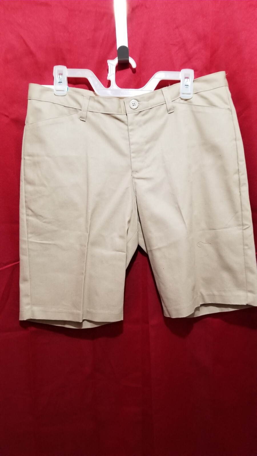 Real School Boys Shorts with pockets & belt loops Khaki color NWT Size 13/14