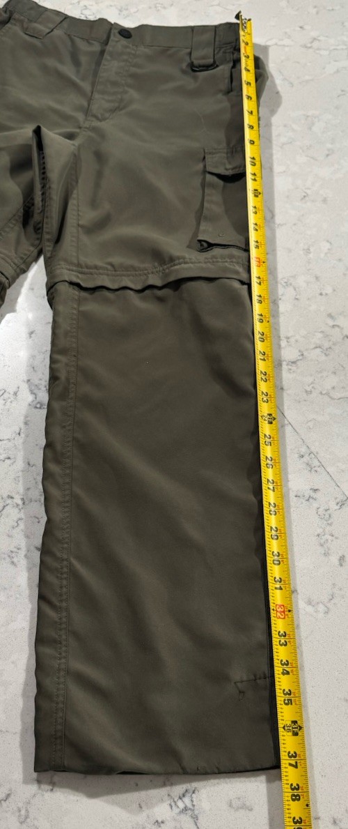 Boy Scouts Of America Pants Youth Large Green Switchback Convertible Zip Off BSA