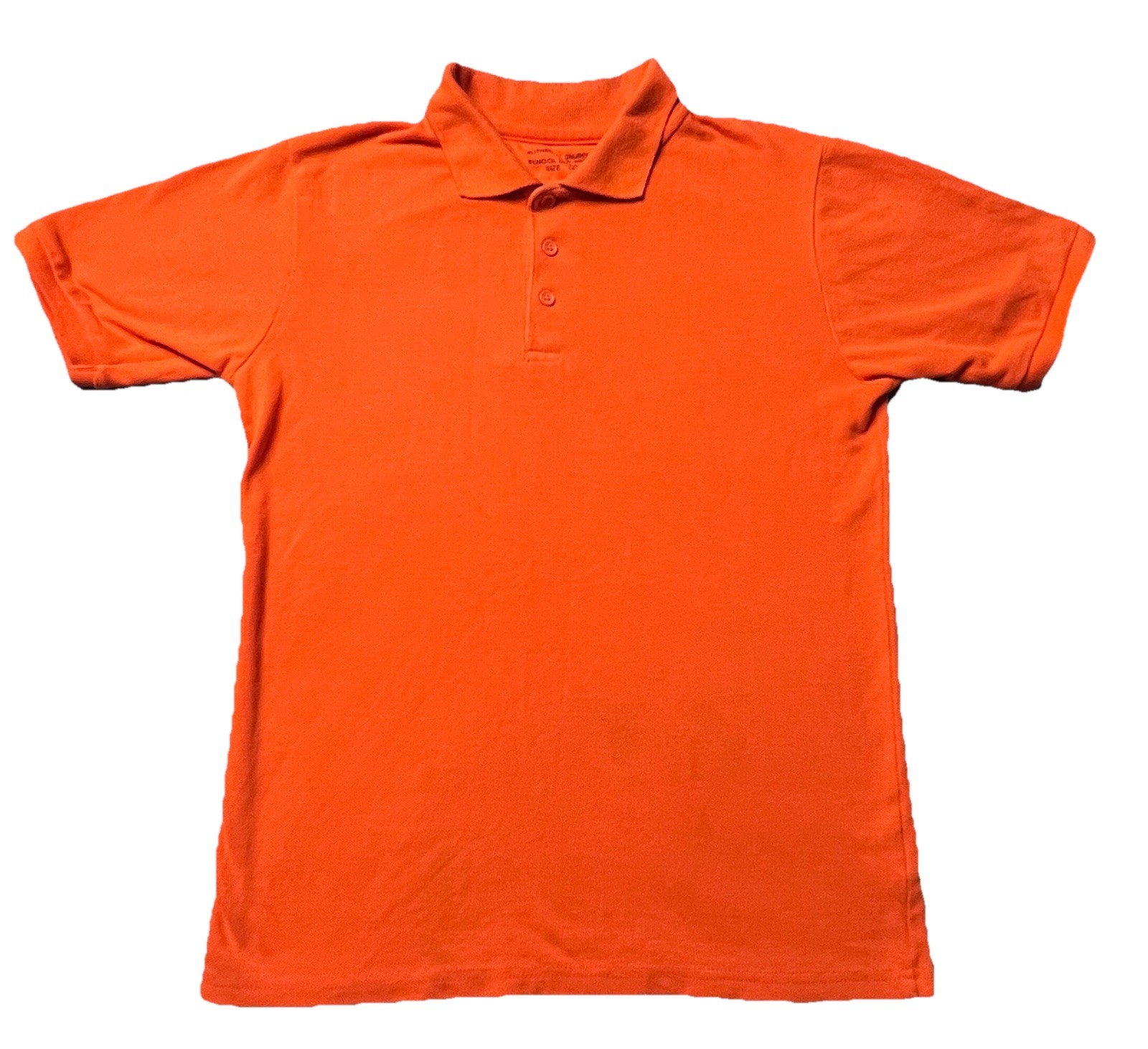 Orange School Uniform Short Sleeve Shirt Unisex Size 14