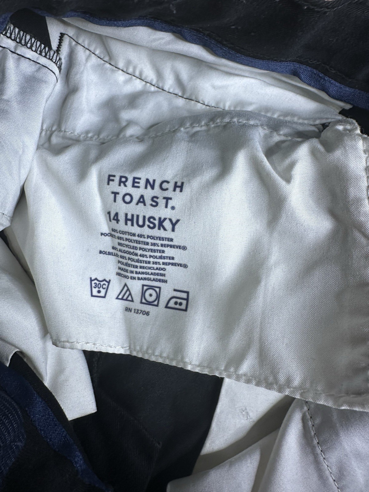 Lot Of 3 Boys French Toast Size 14 Husky Uniform Pants Straight Fit Black
