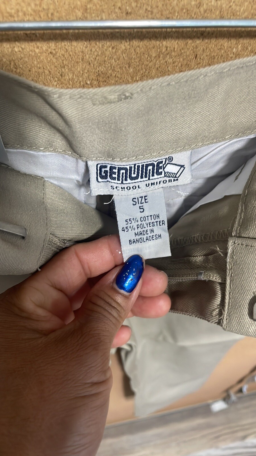 School Uniform Pants Flat Front KHAKI Size-5 NWT.