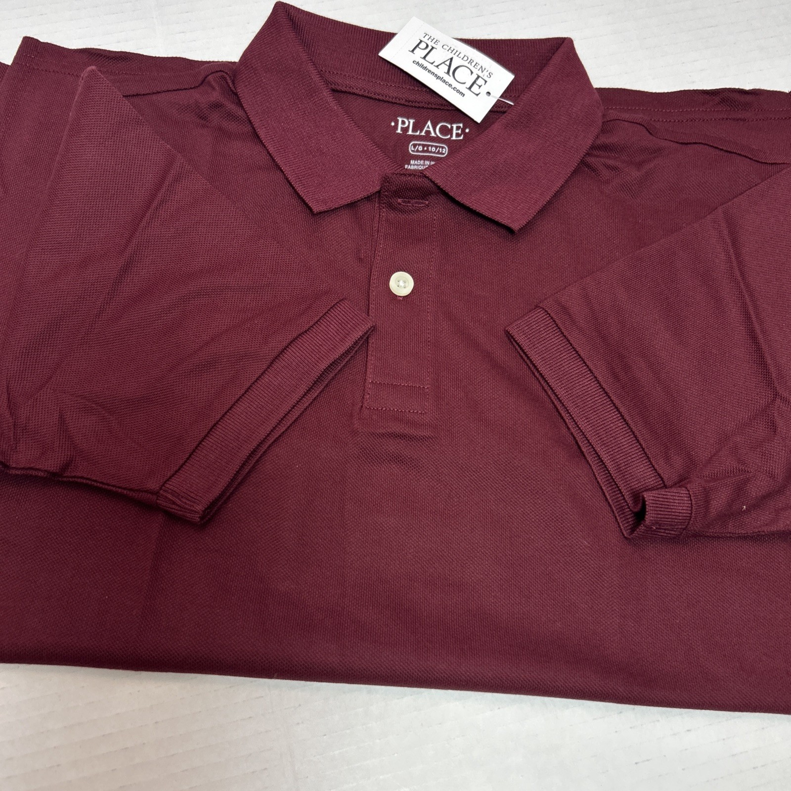 The Children’s Place Boys Redwood Uniform Pique Polo L (10/12) 191755916378 NWT