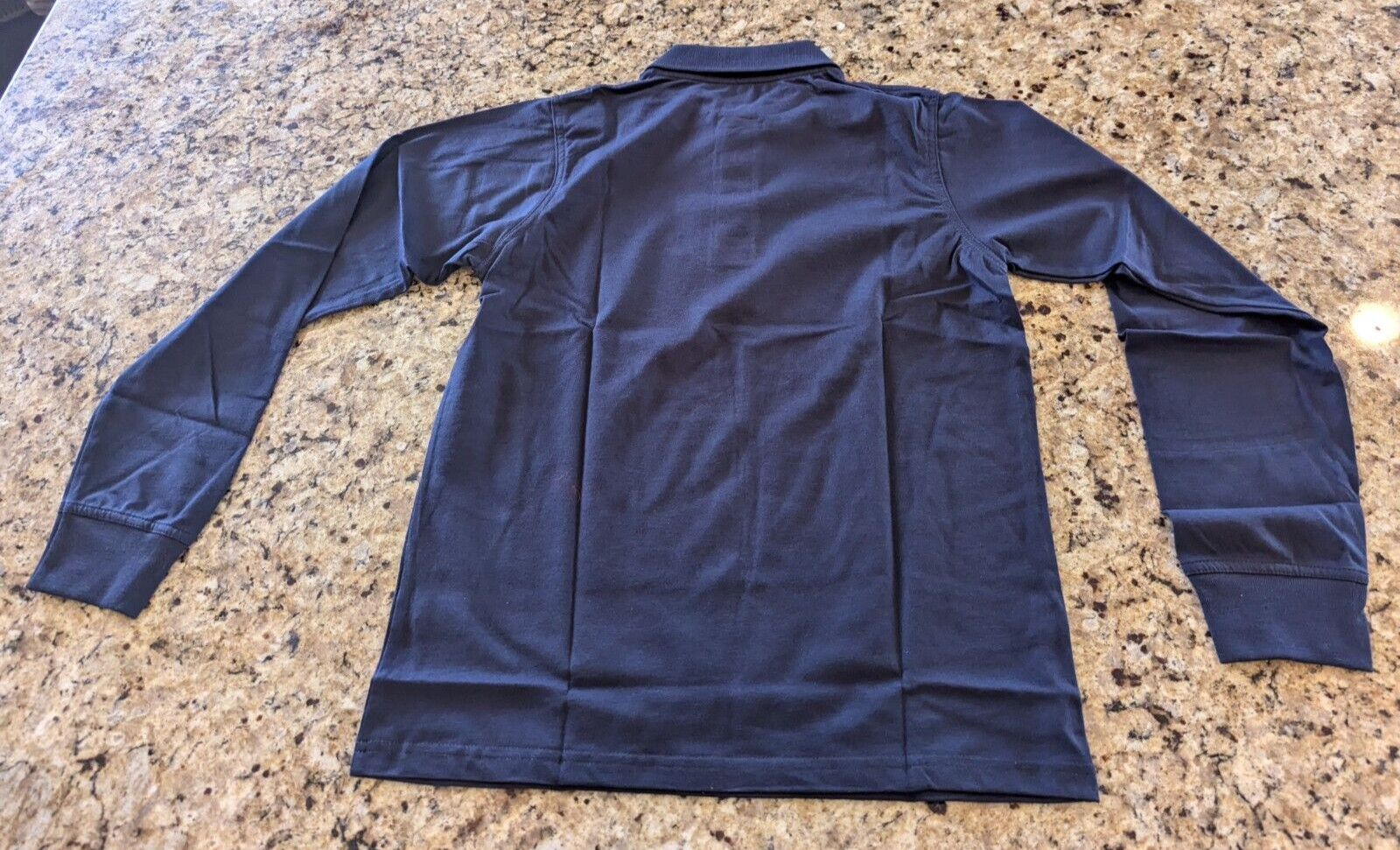 A+ Kids Jersey Knit Long Sleeve Shirt School Uniform Navy Blue size Youth L