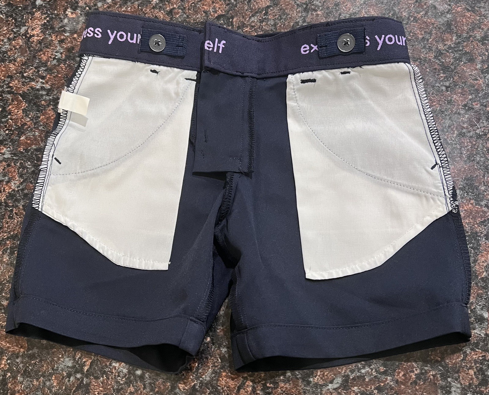3piece- French Toast School Uniform Size6-Boys Adjustable Short Short Navy Blue