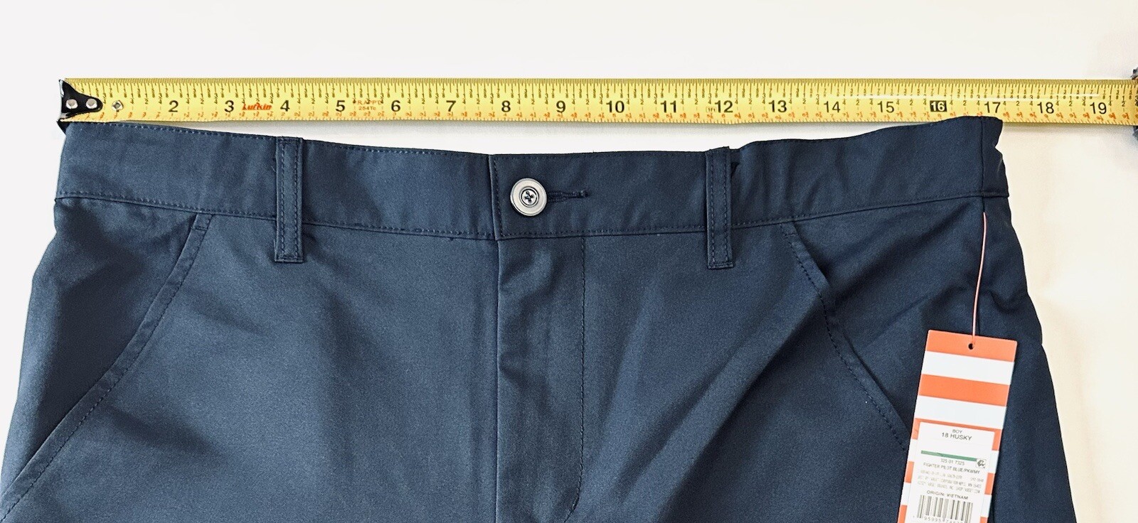 Cat & Jack Navy Blue Boys School Uniform Shorts Size 18 Husky Adjustable.