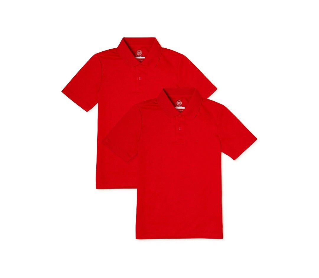 Wonder Nation Boy’s Husky School Uniform Short Sleeve Performance Polo T-shirt M