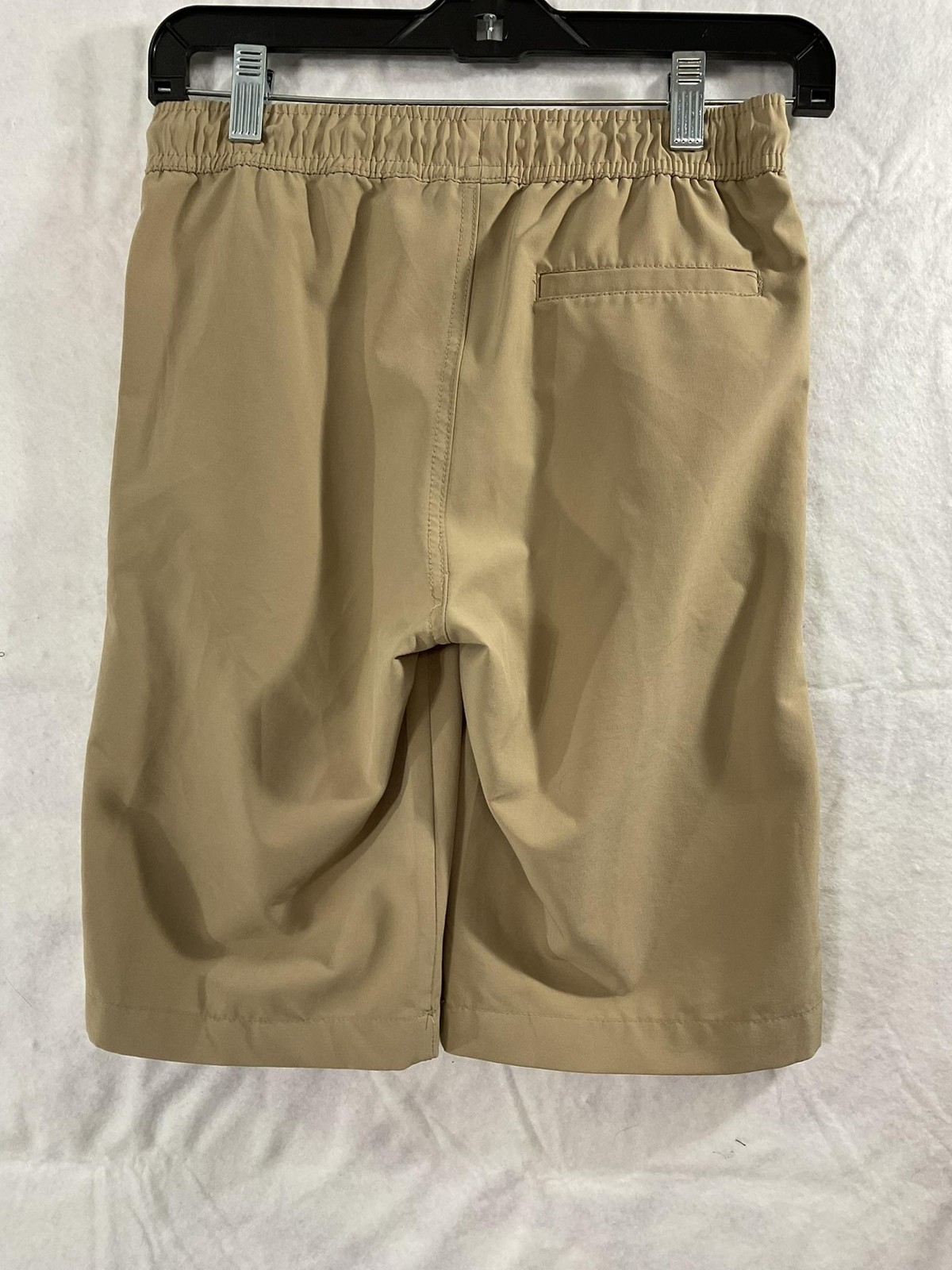 Nautica School Uniform Shorts Boys 12 Beige Elastic Waist Drawstring Stretch
