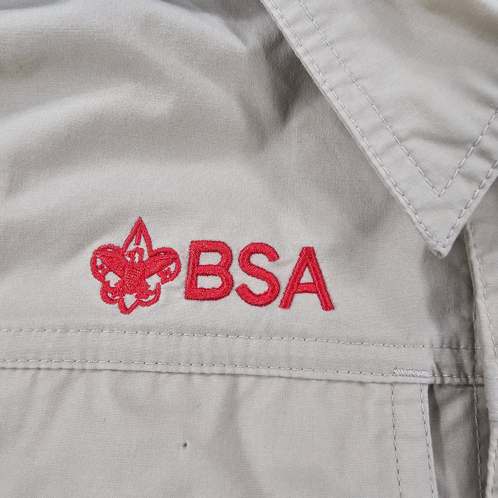 Boy Scouts of America Uniform Shirt Youth Medium Khaki BSA Short Sleeve Tactical