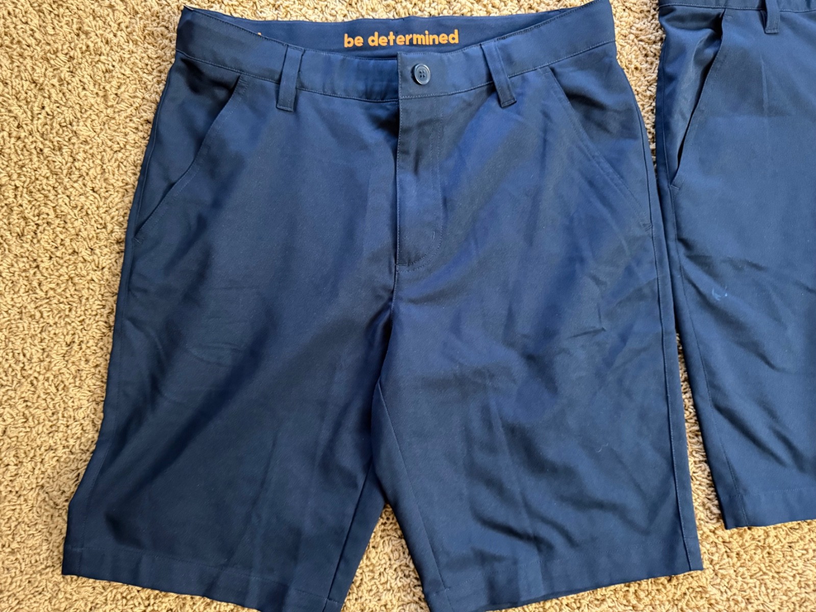 French Toast Boy Size 16 Navy Blue flat front Dress Shorts Uniform lot of 2