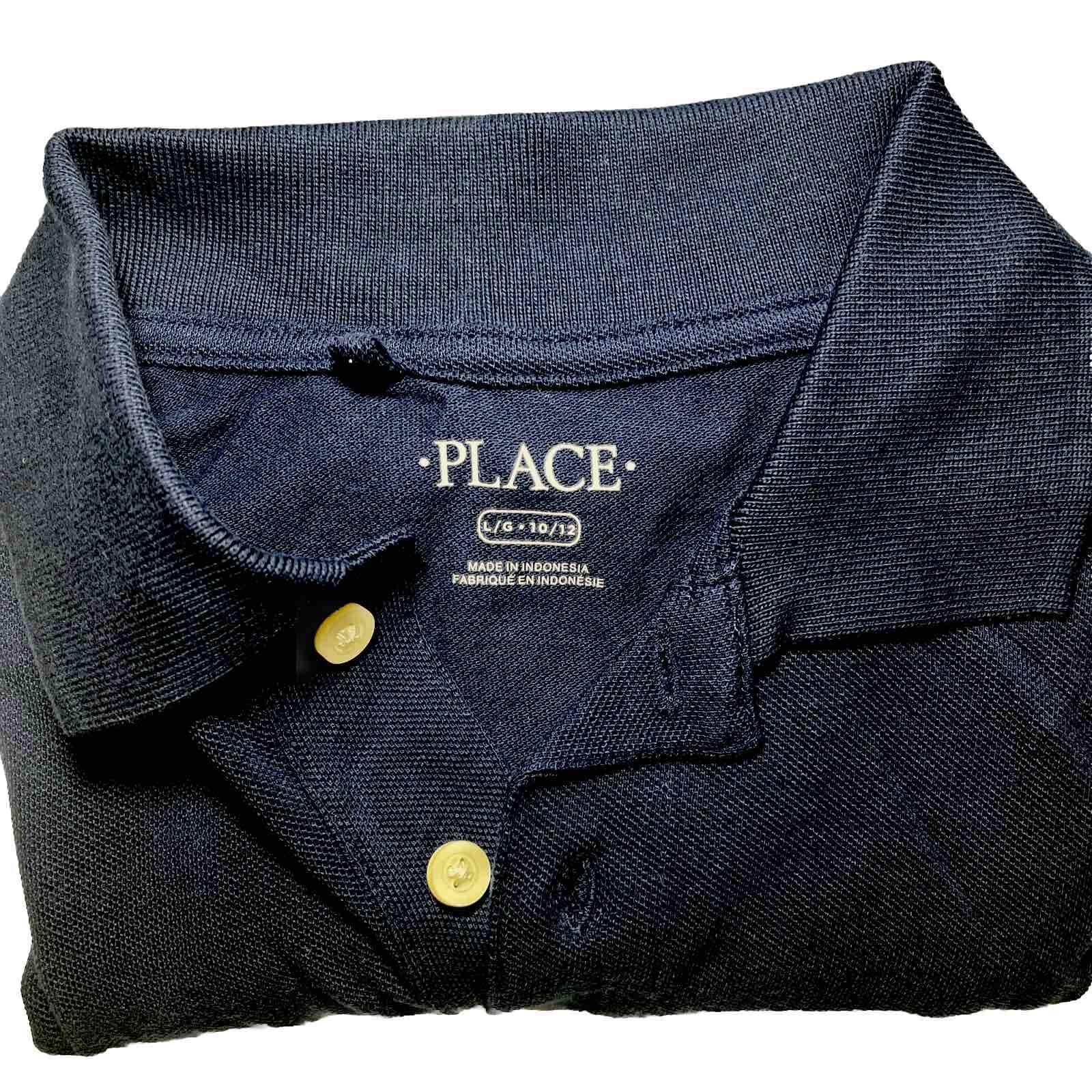 Children’s Place Polo Shirt Boys Size 10/12 Navy School Uniform Short Sleeve