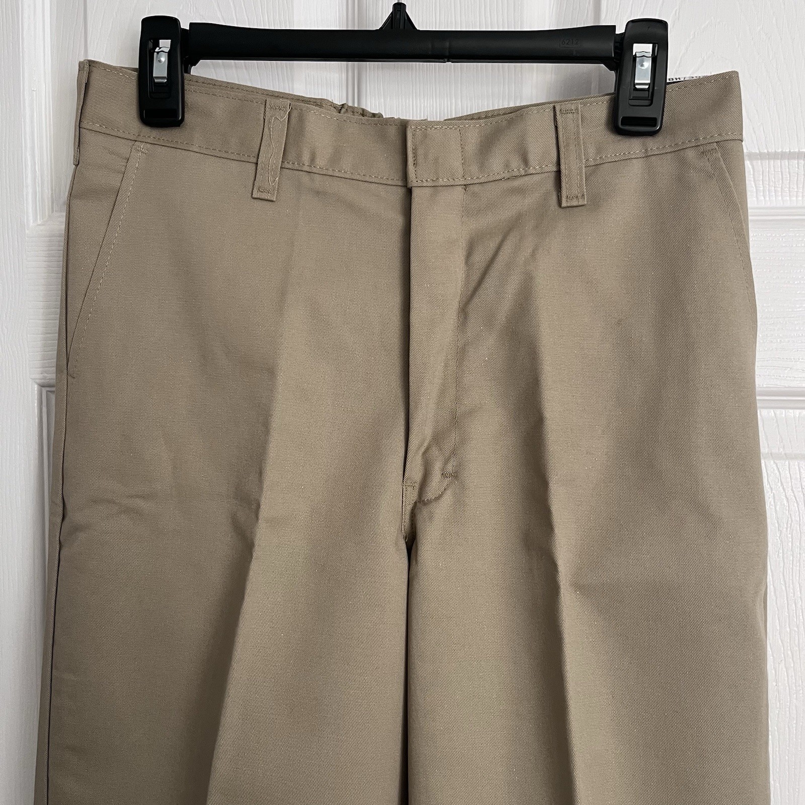 Dickies SchoolWear Boys 18H Classic Khaki Pant 30X28 Flat Front Straight Leg NWT