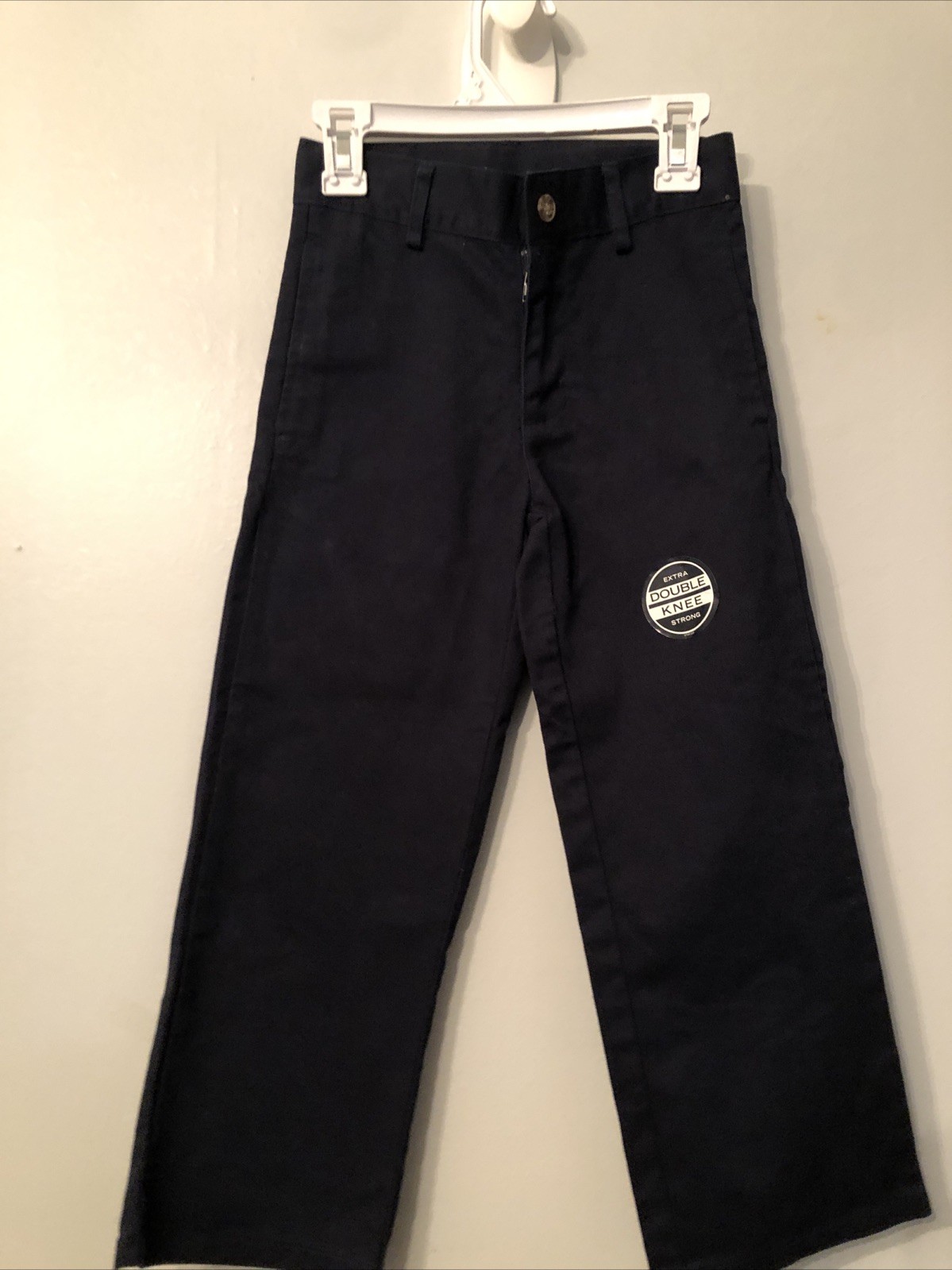 Nautica Boy’s sz 5 Reg.Navy School Uniform Pants 22.5” Waist Double Knee