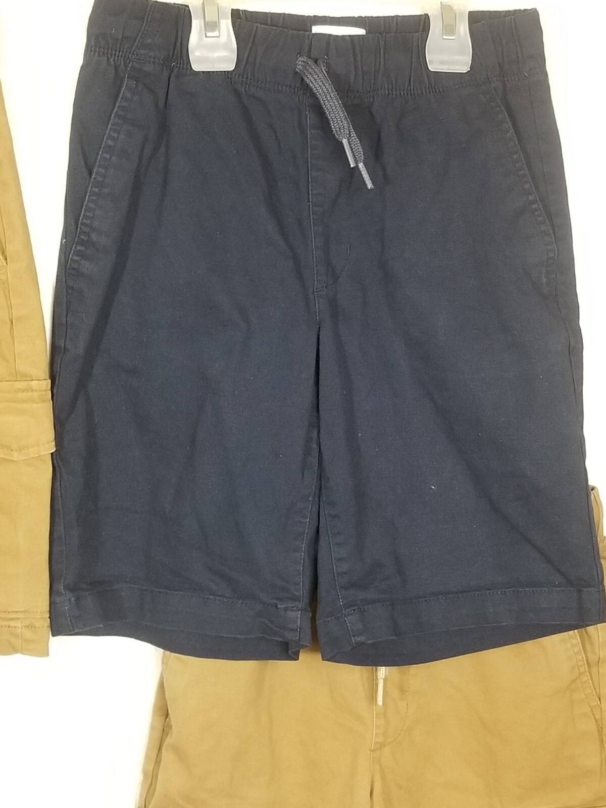 Old Navy Boys Built-In Flex Straight Uniform Shorts Blue/Beige 10-12 (4 Pair)