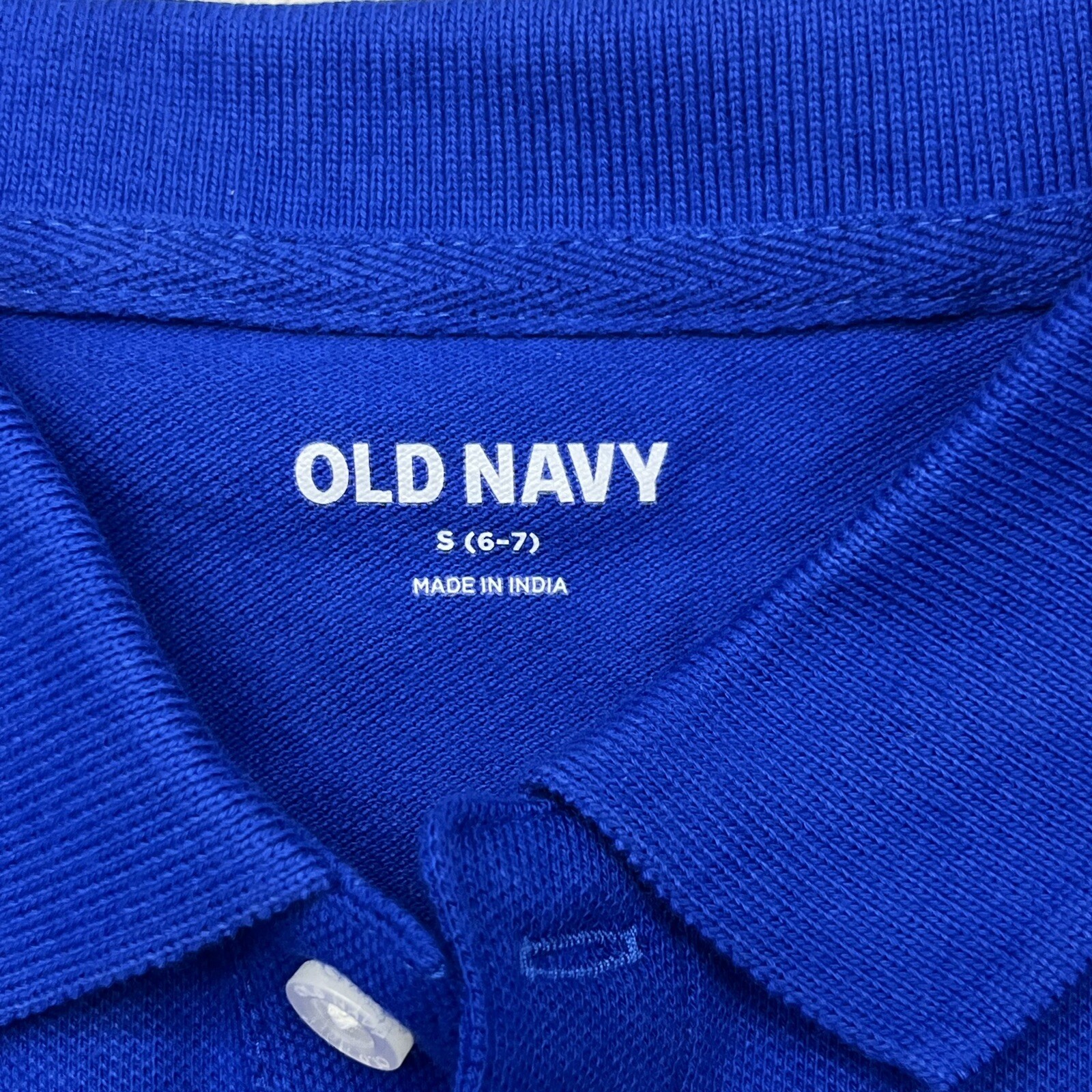 Old Navy Blue Tango Uniform Pique Short Sleeve Polo Boys Size Small NEW